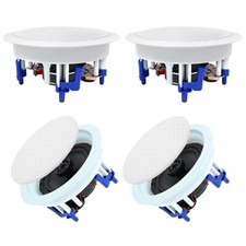 Herdio 5.25'' Ceiling Speakers Wall Flush Mount Stereo Kitchen Speakers 2 Pairs