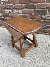 Miniature vintage drop leaf Solid Wood coffee table. Different.