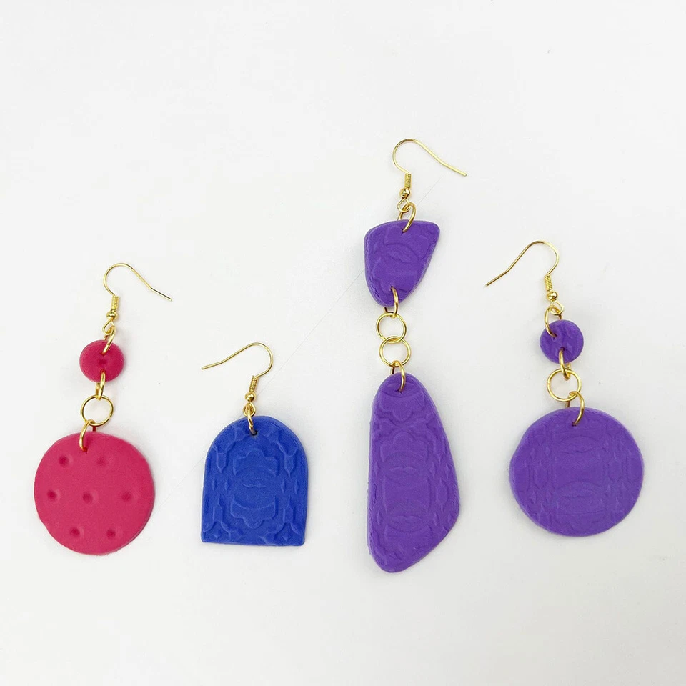 3Pcs Polymer Roller Stick Earrings Embossing Texture Clay Making Jewelry Craft - Image 4 of 4