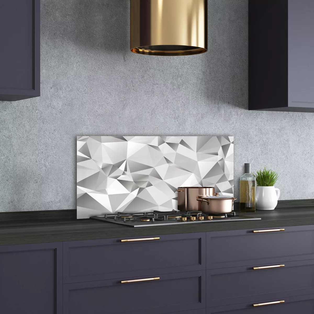 Salpicaderos de Cocina y Paneles de Pared Vidrio Templado 100x50  Abstracción 3D