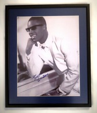 RARE Signed STEVIE WONDER Framed 11x14 Sepia Black White PHOTO PSA/DNA Full LOA