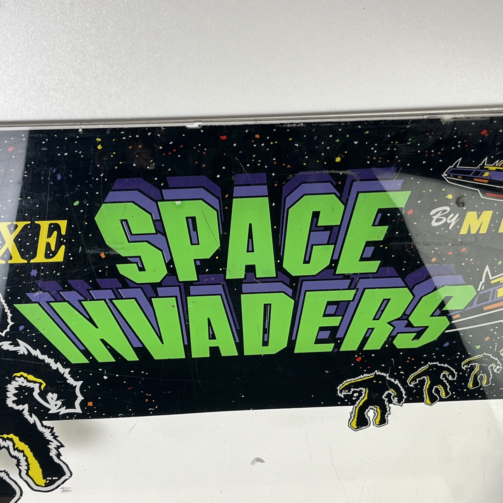 Vintage Space Invaders 1980’s Bally Midway Monitor Screen Original 25”x26”