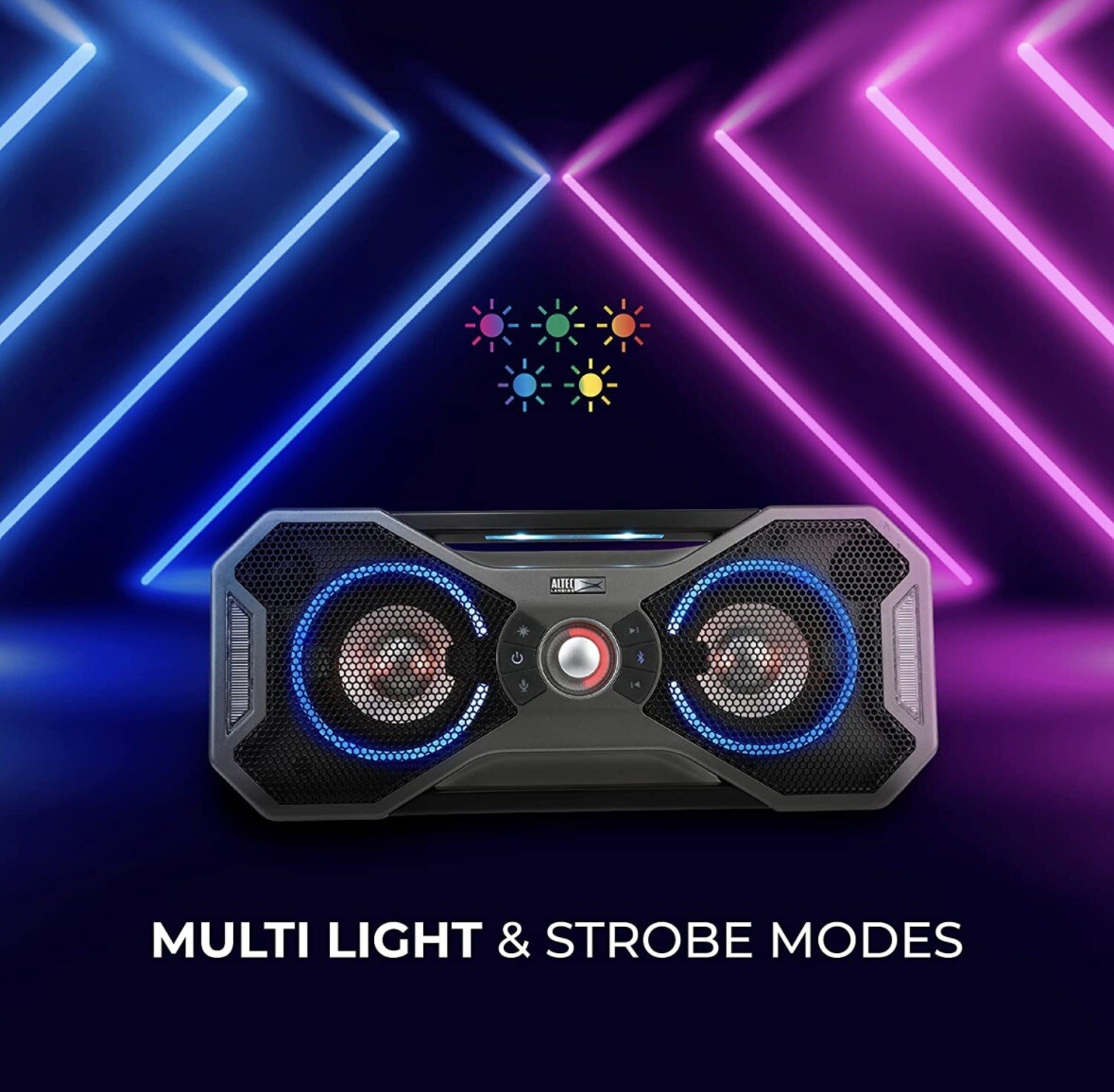 Altec Lansing Mix 2.0 Waterproof Bluetooth Speaker with Strong Bass