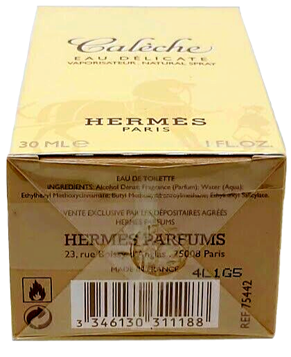 ❤️ HERMES CALECHE EAU DELICATE 1.0oz 30ml.eau de toilette