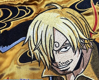 Sukajan ONE PIECE Sanji Reversible GOLD BLACK 242006 Embroidery