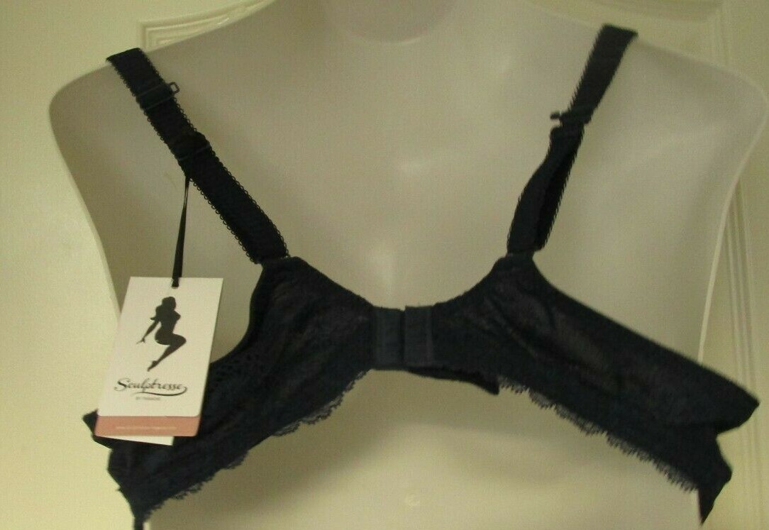 Sculptresse by Panache Plunge underwire bra size 42D Ink (dark blue) style 7695