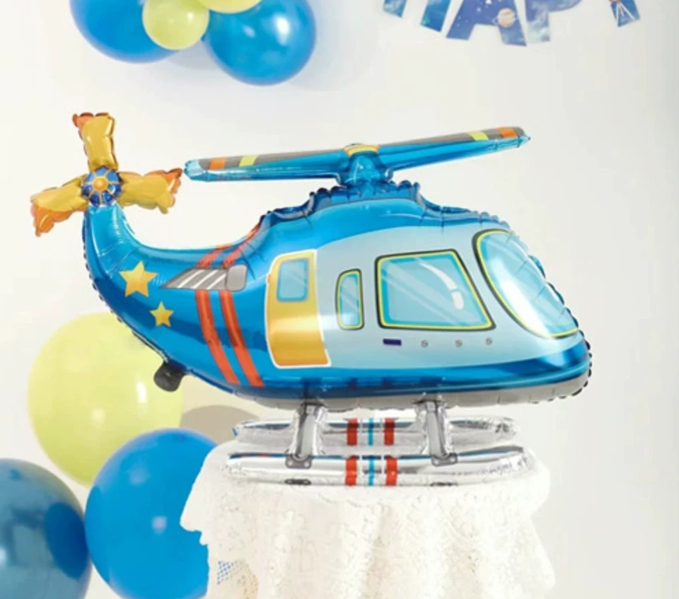 Huge Helicopter Balloon Military Airplane Airforce Birthday Party Decoration - Image 4 of 4