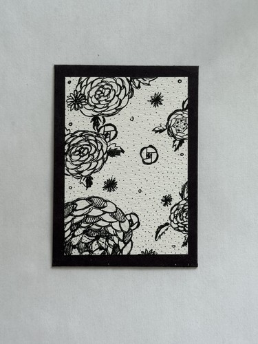 ACEO ART CARD "Scattered Flowers" Original work by Jude DD