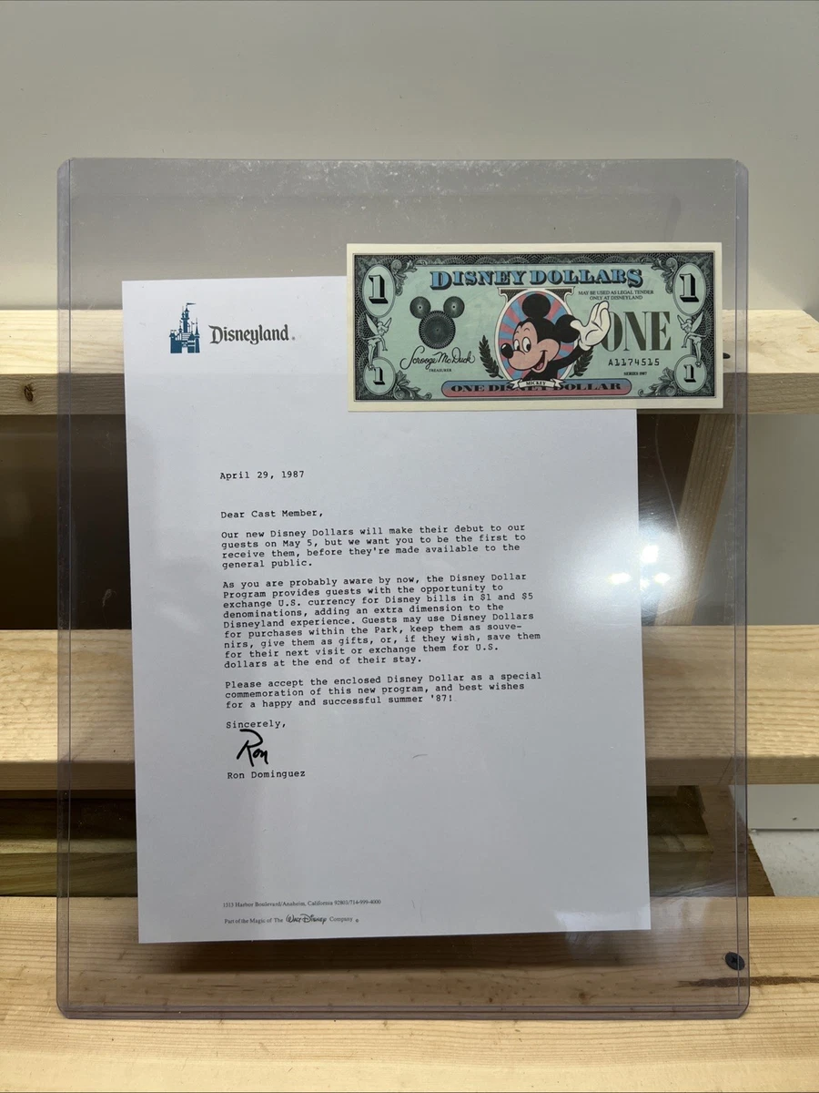 ☆希少初版連番　折なし美品☆DisneyDollars ディズニーダラー　87 Yahoo!オークション - ディズニーダラー 1ドル札(1987年版) $1紙幣 発