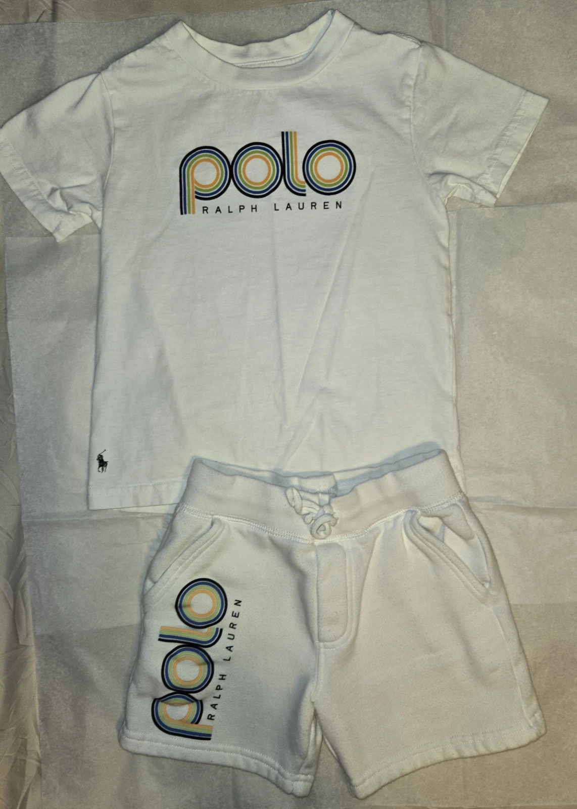 Polo Ralph Lauren Toddler Sz 3/3T Cotton Tee And Shorts Set EC