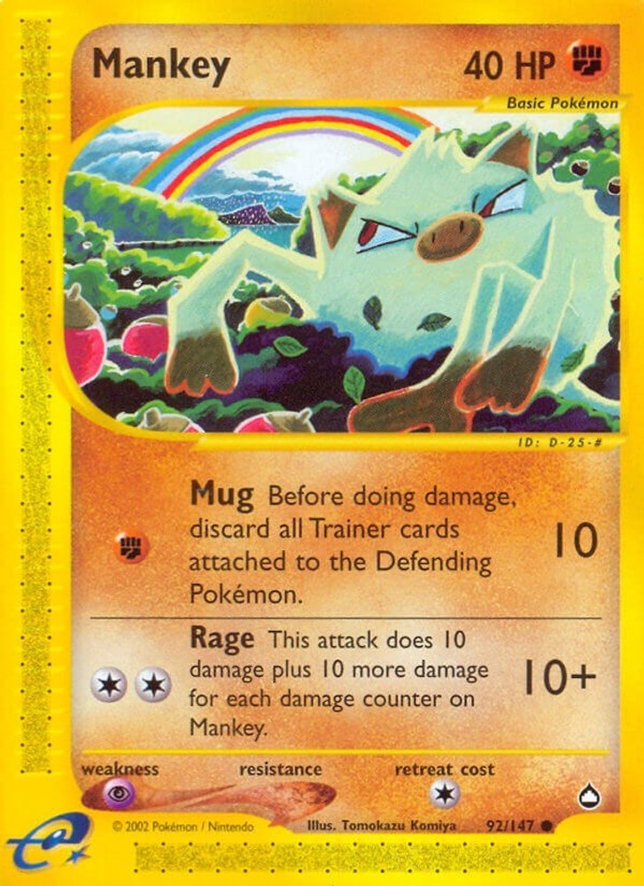 Mankey Aquapolis 092/147 MP Pokemon