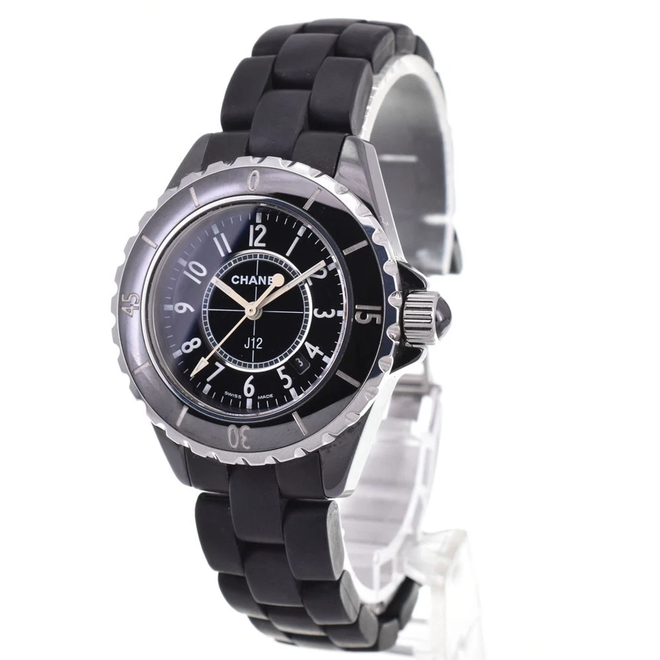 Reloj señora con papel CHANEL J12 H0681 cerámica/caucho cuarzo P#143567 Foto 2 de 4