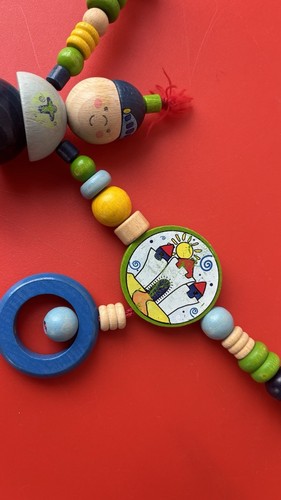 Kinderwagenkette Holz Baby Spielzeug Motorik Holz Motorikspielzeug Kinder Haba - Bild 3 von 5