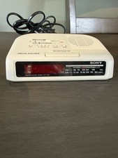 Vintage Sony Dream Machine Model ICF-C25 Clock Radio AM/FM Alarm Cream