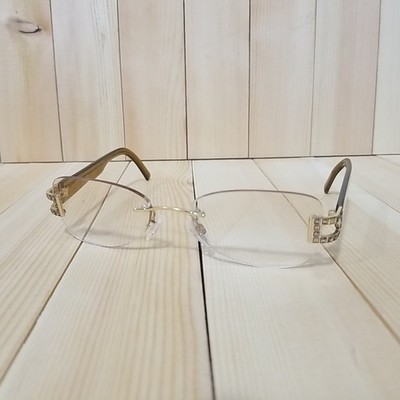 Daniel Swarovski Eyeglasses FRAME ONLY S568 / 20 V6052 23 KT GP Made in Austria