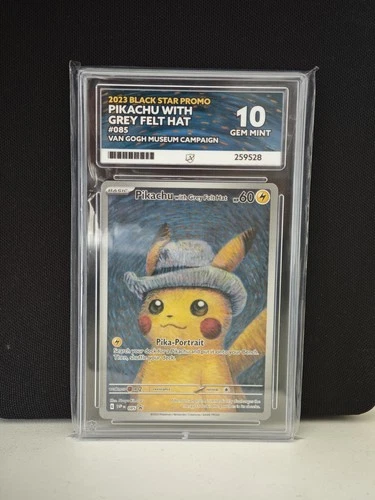 Pikachu With Grey Felt Hat SVP Promo Full Art ENG ACE 10 perfect sub grades