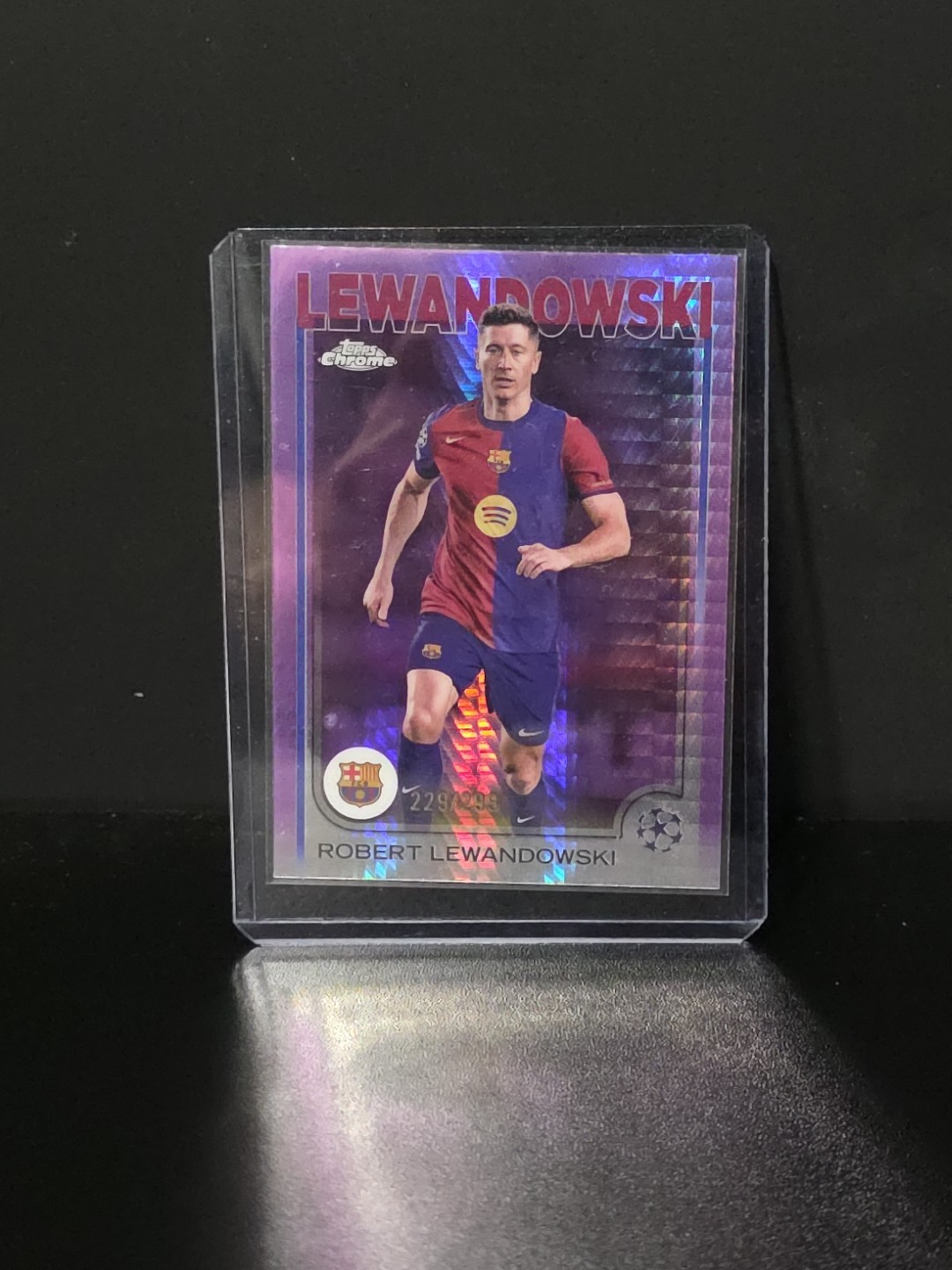 2024-25 Topps Chrome - #200 Robert Lewandowski Pink Prism Refractor #229/299