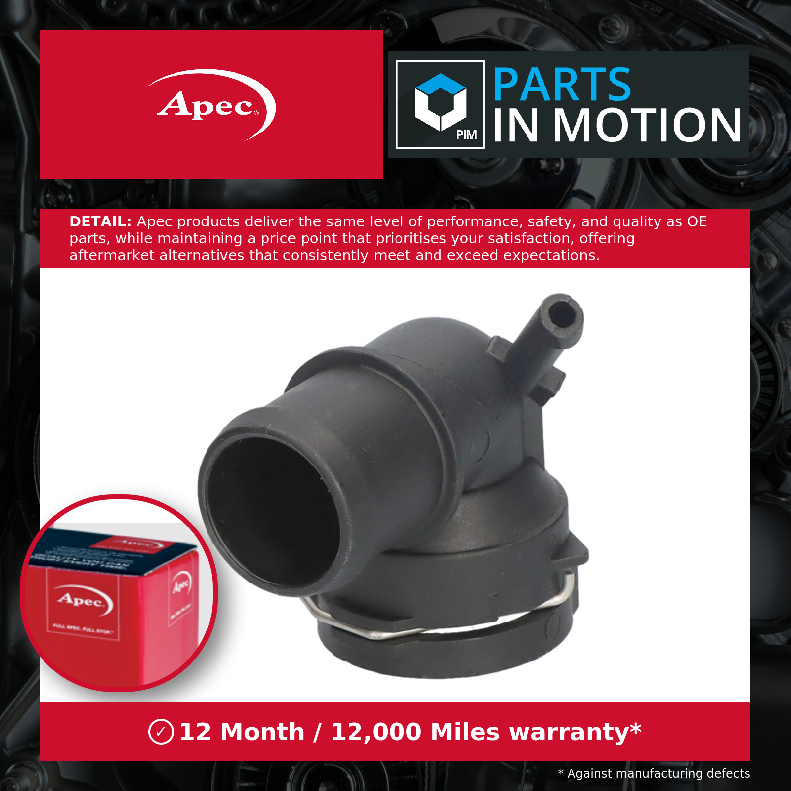 Coolant Pipe fits VW TOURAN 1T 2.0D 03 to 10 VOLKSWAGEN Apec Quality Guaranteed