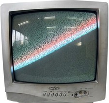 Sanyo CRT TV Silver Vintage Retro Gaming Television AV Input Japan