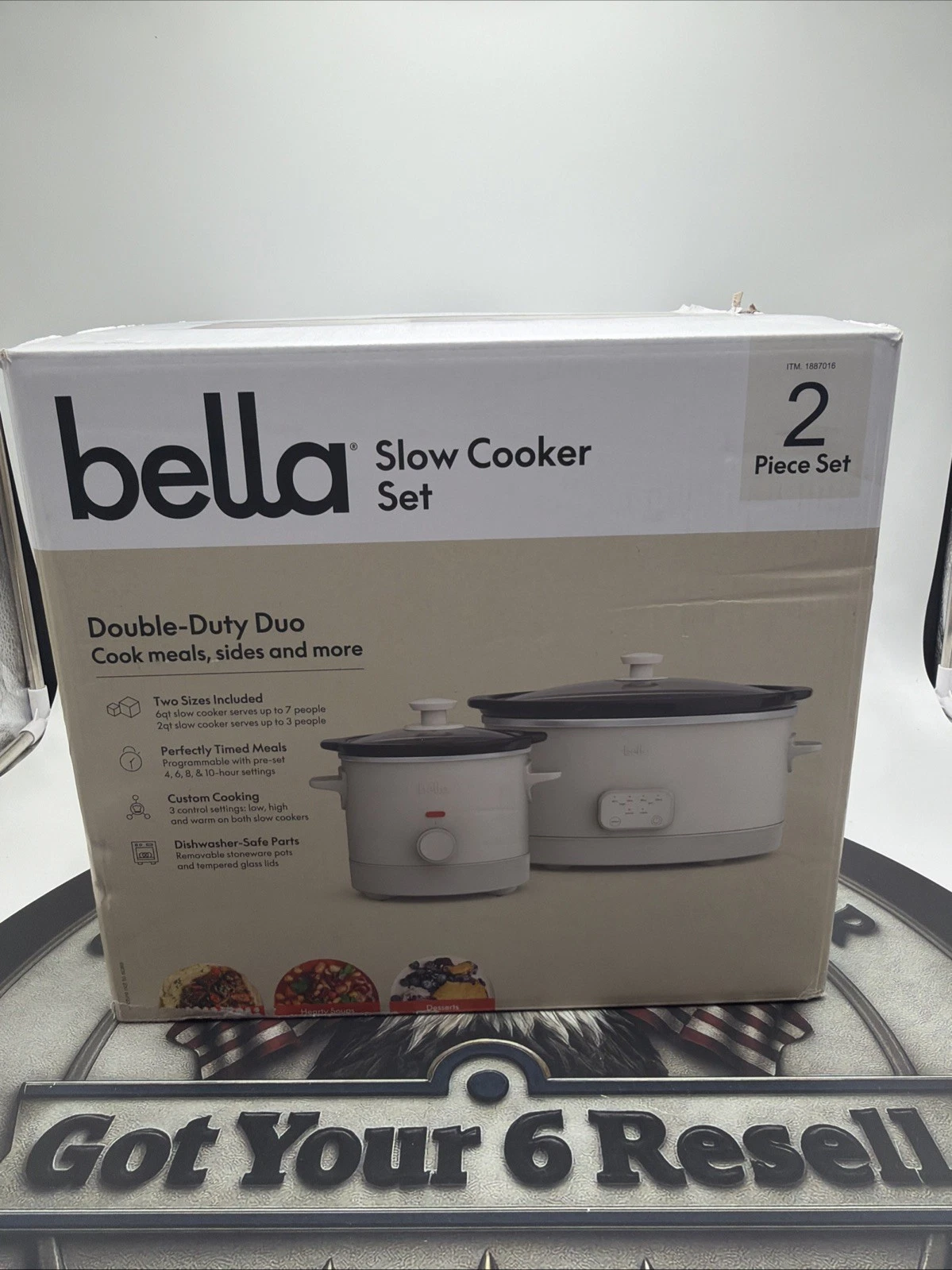 Bella Slow Cooker Set 2 Qt & 6 Qt Programmable Crock Pots