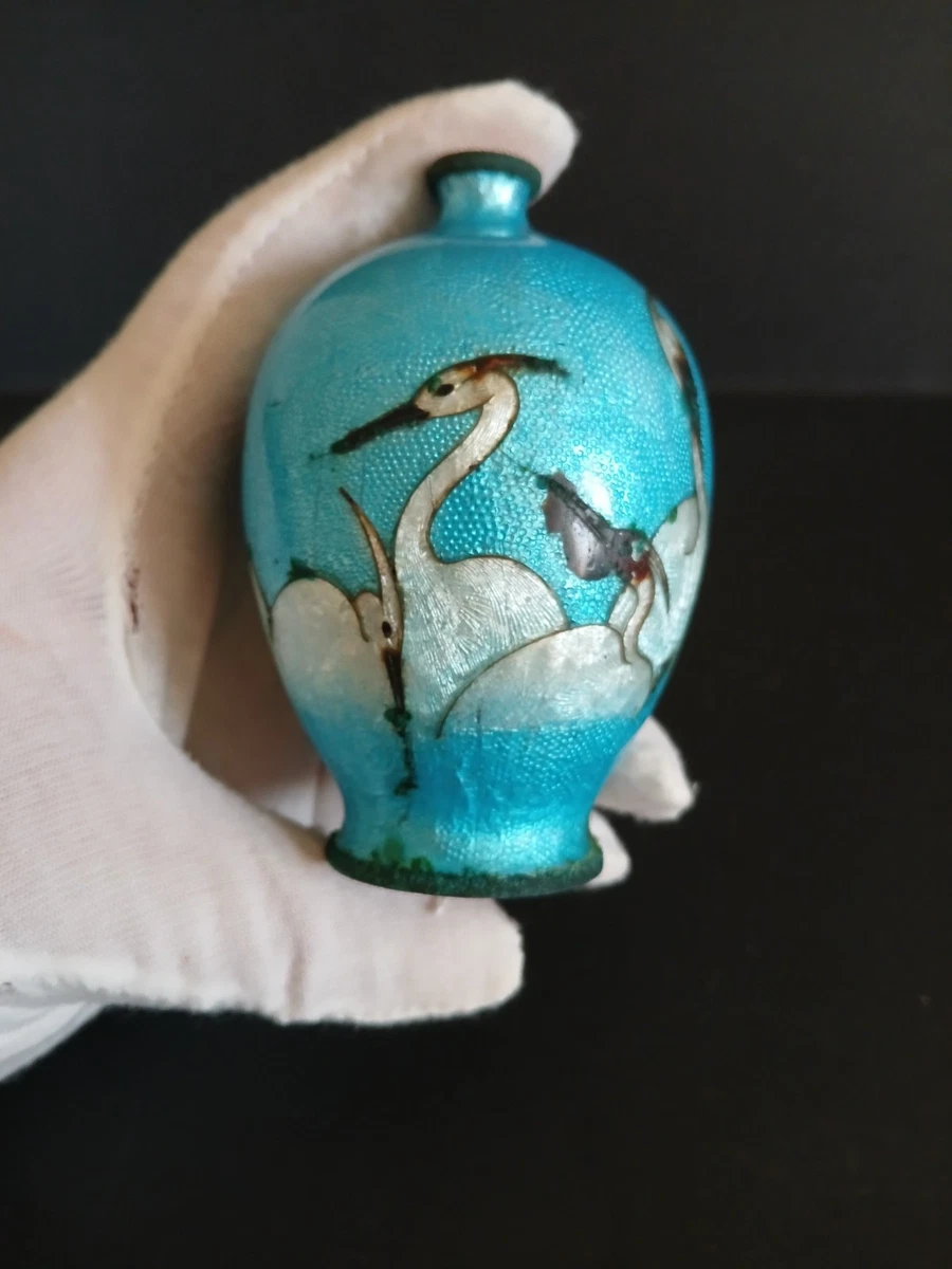 景泰蓝古董原始1850-1899 年日本花瓶| eBay