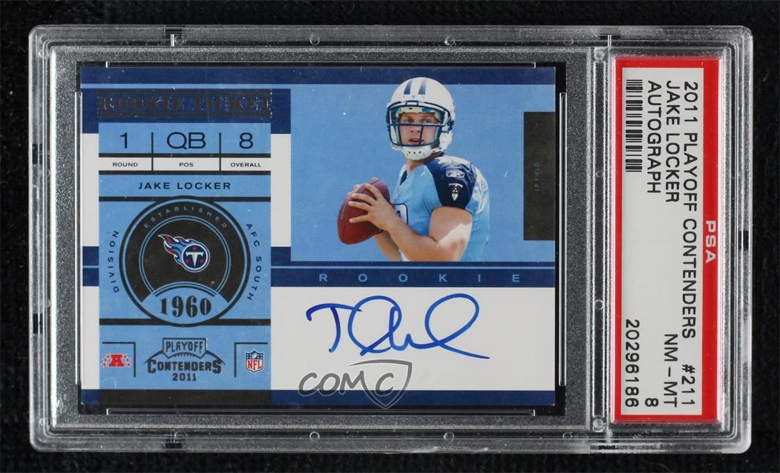 2011 Playoff Contenders Rookie Ticket Jake Locker #211 Rookie Auto RC 16yo