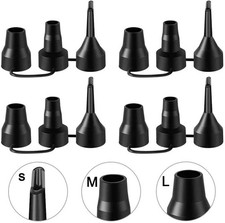 Plastic Nozzle Pump Nozzle Head Air Inflator Adaptor Replacement Nozzles 3 Sizes