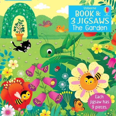 Usborne Book and 3 Jigsaws: The Garden 9781474969406 - Free Tracked Delivery