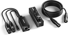 Dual-Channel Wired In-Ear Monitor Amplifier, Portable IEM with 2 XLR Inputs, Ste