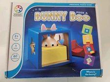 SmartGames Bunny Peek a Boo Wooden STEM Building Game for Ages 2+ 60 Challenges