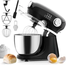 Electactic Stand Mixer 12 Speed 5.3 Quart Tilt Head Whisk Beater Hook Shield Etc