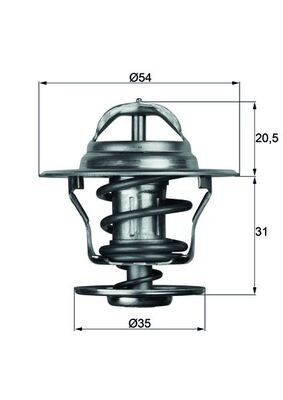 MAHLE TX 13 92D Thermostat, Kühlmittel für OPEL,RENAULT,VAUXHALL,VOLVO