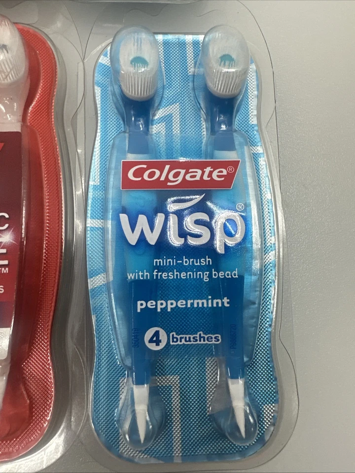 Wisp Colgate Mini-brush Rare Icy Bubble & Optic White - 6 Packs 24 Brushes NOS - Image 4 of 4