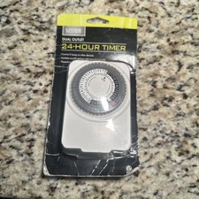 Living Solutions Dual Outlet 24 Hour Timer NEW