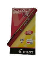 Pilot Precise V5 Rolling Ball Pen 35336 0.5mm Extra Fine Red 12 Count.