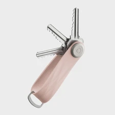 Orbitkey Slim Rubber Key Organizer, Weatherproof, SS, Carry 2-7 Keys, Dusty Pink