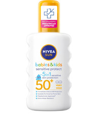 NIVEA SUN Kids Protect & Sensitive Spray (200ml) Sunscreen Spray with SPF 50+ 41.80 per litre