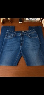 Mavi Men s Straight Fit Blue Medium Wash Denim Jeans 5-Pocket Logo Zip