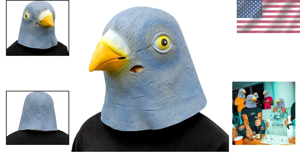 Brand New Latex Animal Head Mask Pigeon - Image 2 of 4