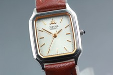 Near MINT SEIKO CREDOR 4J81-5020 21mm Silver Dial Quartz Women's Watch JAPAN