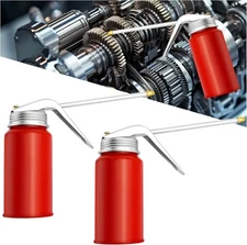 2PCS Oil Can Pump Oiler,200 ML with Spout for Manual Refueling Metal... 