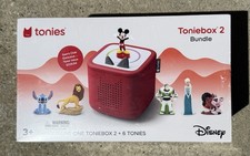 Tonies Toniebox 2 Disney Bundle Sunset Red NEW Sealed w/ 6 Tonies