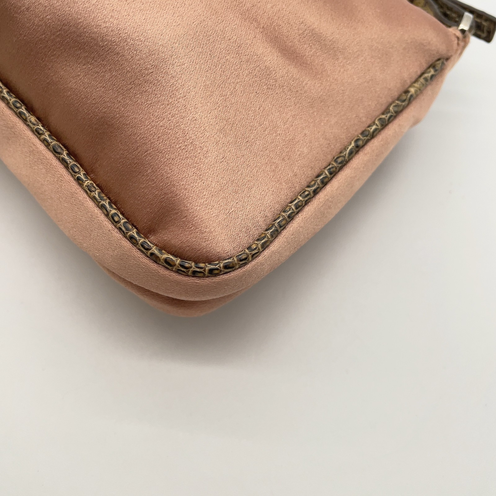 Auth Prada Flora Patch Satin Python Print Pink Mi… - image 18