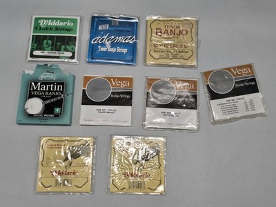 Lot of 9 New Sets D'Addario Adam's Vega Martin  Banjo Strings 