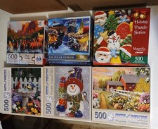 Lot Of Six 500 Piece Puzzles