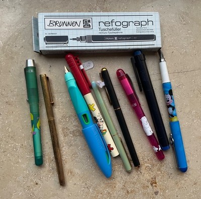 SHOP RETURN! 10 Vintage Pens, inc STABILO, ROTRING, DIPLOMAT, EDDING... (Lot 2)