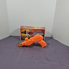 Space Pistol Vintage Weina Orange Electronic Sounds And Flashing Lights Blaster