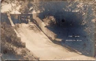 The Dam Brooklyn Michigan Real Photo Postcard 1907 Waterway Scene