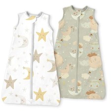 Sleep Sack 2-Pack,Summer Wearable Blanket 0-6 Months 0.5 TOG Goodnight Planets