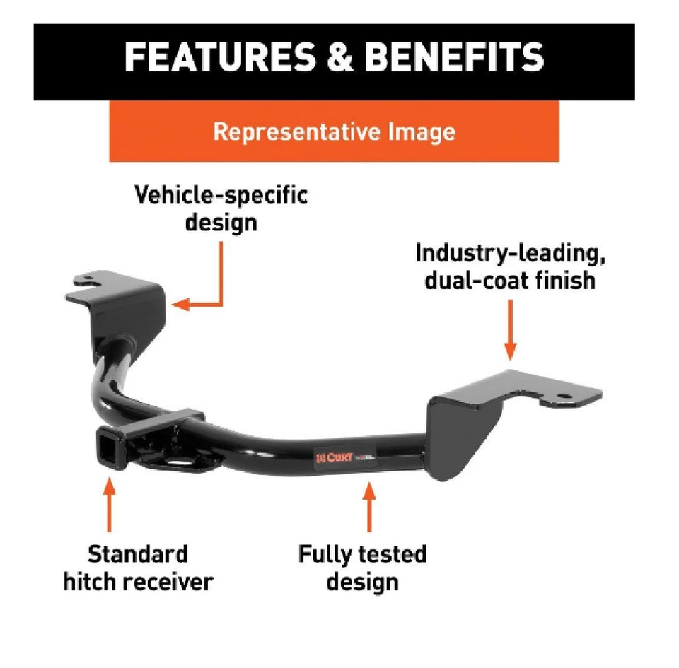 CURT CLASS 2 TRAILER HITCH 123183 FOR 2001-2009 VOLVO S60 / V70 / XC70 Foto 2 de 4